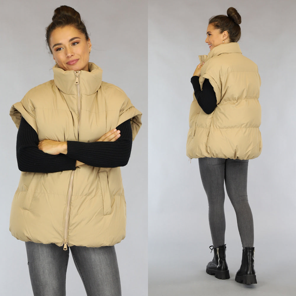Oversized Bodywarmer Camel