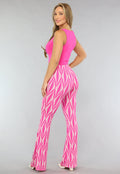 Stretch Top met Brede Schouderbanden in Fuchsia