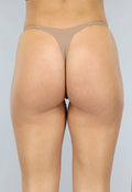 Bruine Naadloze String met Hart Details