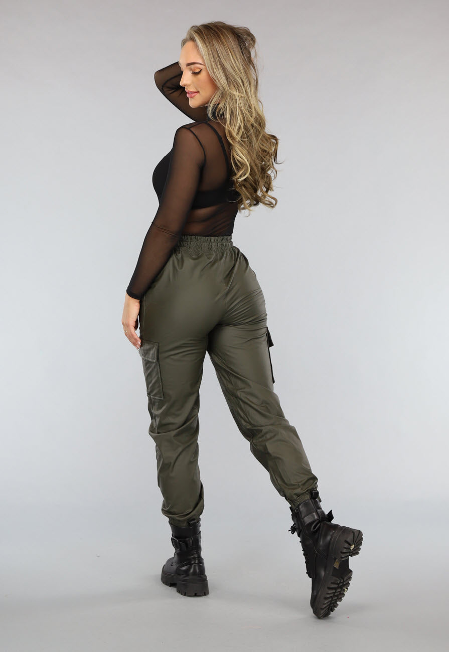 Zwarte Longsleeve Mesh Bodysuit