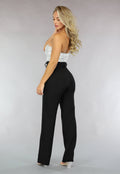 Metallic Zilveren Strapless Top met Sweetheart Halslijn