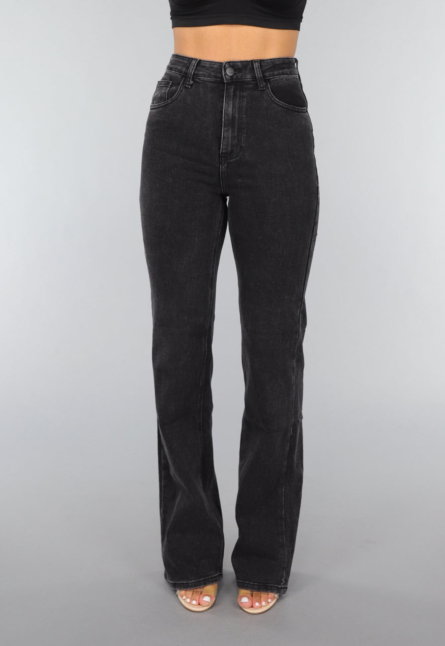 Redial Jeans  Tall Grijze High Waist Straight Leg Jeans