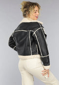 Zwarte Lammy Biker Jas