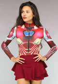 Rode Marvel Iron Man Bodysuit met Rits