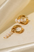 Gouden Stainless Mix en Match Oorbellen met Parels