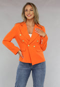 Oranje Button Blazer
