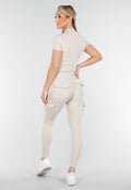 Beige Sportset met Cargozakken en Scrunch