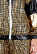 Goud Zwart Gabber Pak met Retro Glans en Sportieve Stretch