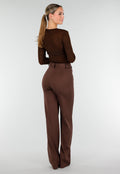 Tall Bruine Pantalon met Super Stretch