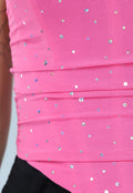 Fuchsia Korset Top met Glitters