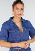 Gouden Zeester Sieraden Set met Ketting Oorbellen Armband en Ring