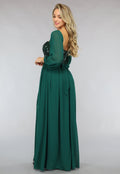 Groene Longsleeve Galajurk met Pailletten met Split