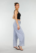 Zwarte Cropped Top met Open Rug en Kant
