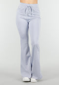 Lichtblauwe Joggingbroek met Flared Pijpen en Elastische Taille