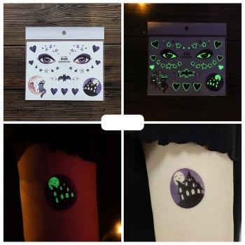 Halloween Glow In The Dark Tijdelijke Tattoo Set