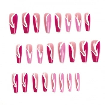 Multi Roze Swirl Nepnagels