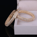 Gouden Gaas Oorbellen met Strass