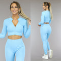 Blauw Longsleeve Sportvestje van Ribstof