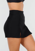 Zwarte Skort met Stretch en Splitjes