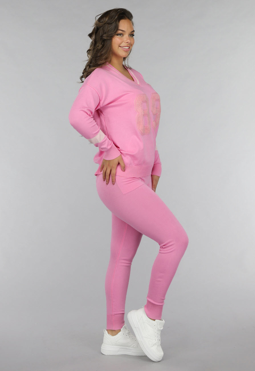 Roze Two Piece met Teddy Cijfers