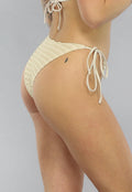 Beige Wavy Bikini Set met Rokje