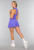 Violetblauwe Tennisdress met Kraagje