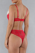 Rode Kanten Kerst Lingerie Bodysuit