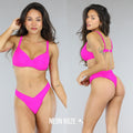 Neon Roze Bikinibroek met Overslag