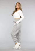 Grijze Jogger met Grote Elastische Band