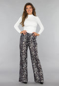 Longsleeve Witte Top met Hoge Kraag