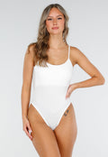 Witte Bodysuit met Spaghetti Bandjes en Pads