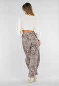 Panterprint Balloon Jeans met High Waist en Barrel Pijpen