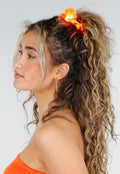 Oranje Scrunchie met Gekleurde LED Lichtjes