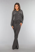 Zilveren Lange Mouwen Blouse met Glitter
