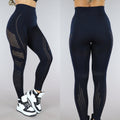 Zwarte Sportlegging met Fishnet Detail