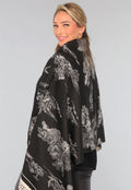 Omslagdoek met Print in Zwart