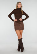 Bruine Coltrui Top met Lange Mouwen
