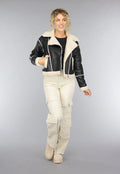 Zwarte Lammy Biker Jas