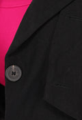 Zwarte Cropped Blazer met Vast Gilet
