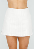 Witte Mini Skort met Pinstripe en Split