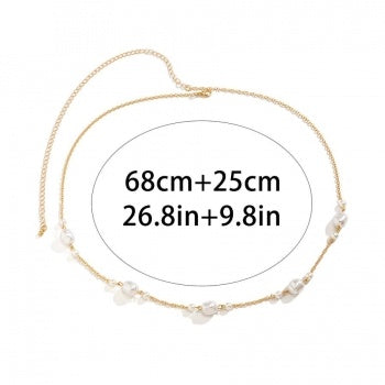 Gouden Heup Bodychain met Parels