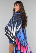Kleurrijke Vlinder Cape in Blauw
