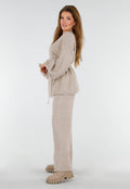 Beige Veterlaarzen met Grove Zool en Rits
