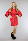 Shiny Rode Satin Kimono