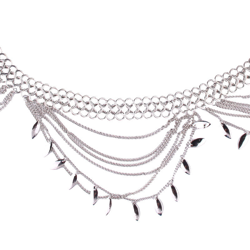 Zilveren Layered Heupriem met Bedeltjes