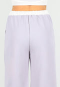 Tweedelige Paarse Set met Jasje en High Waist Broek