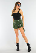 Zwarte Oversized Skibril Zonnebril met Zilveren Glitters