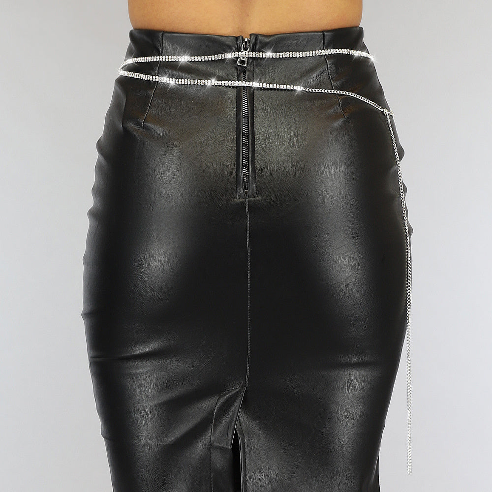 Cross bodychain met strass steentjes