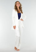 Stretchy Classy Halflange Blazer in Offwhite