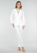 Witte Blazer met Gesp